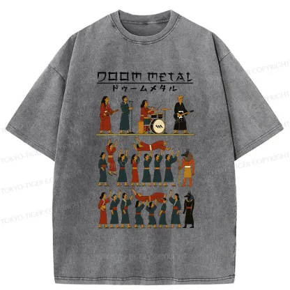 Tokyo-Tiger Doom Metal Washed T-Shirt