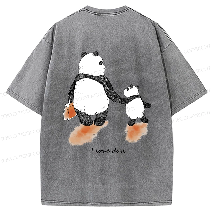 Tokyo-Tiger I Love My Father Back Washed T-Shirt