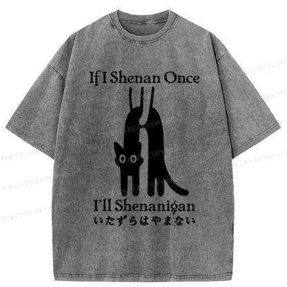 Tokyo-Tiger If I Shenan Once I'll Shenanigan Washed T-Shirt