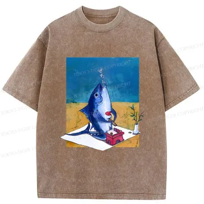 Tokyo-Tiger Tuna Filleting Washed T-Shirt