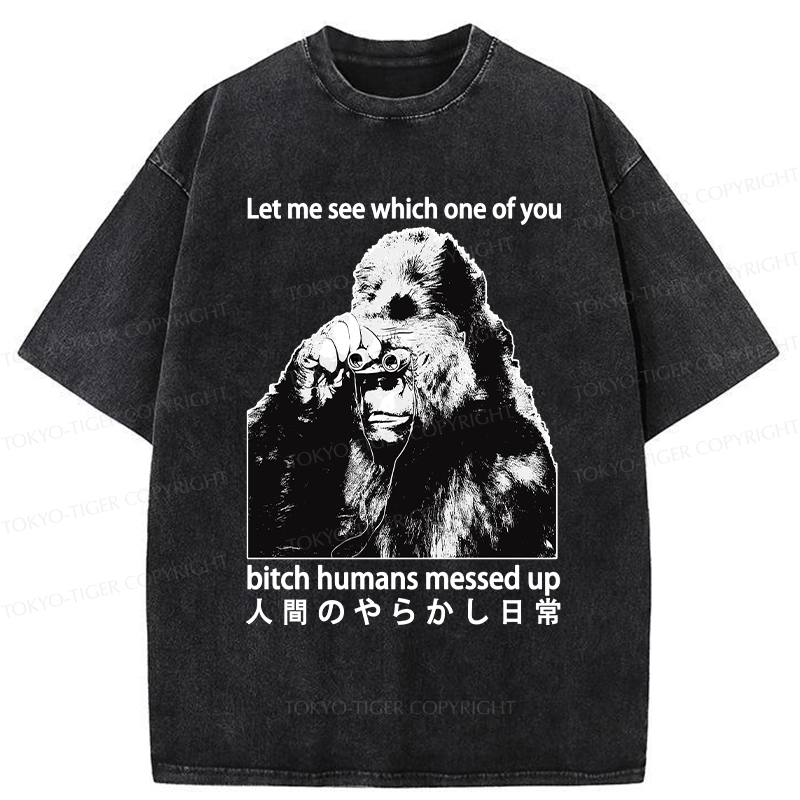 Tokyo-Tiger Human Mistakes In Daily Life Washed T-Shirt