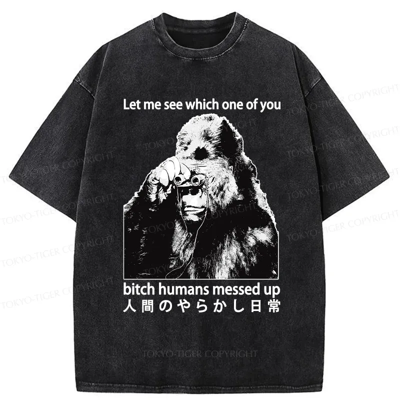 Tokyo-Tiger Human Mistakes In Daily Life Washed T-Shirt