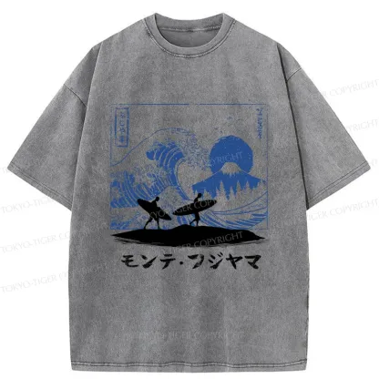 Tokyo-Tiger Japanese Surfing Washed T-Shirt