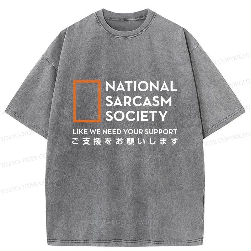 Tokyo-Tiger Funny Society Japan Washed T-Shirt