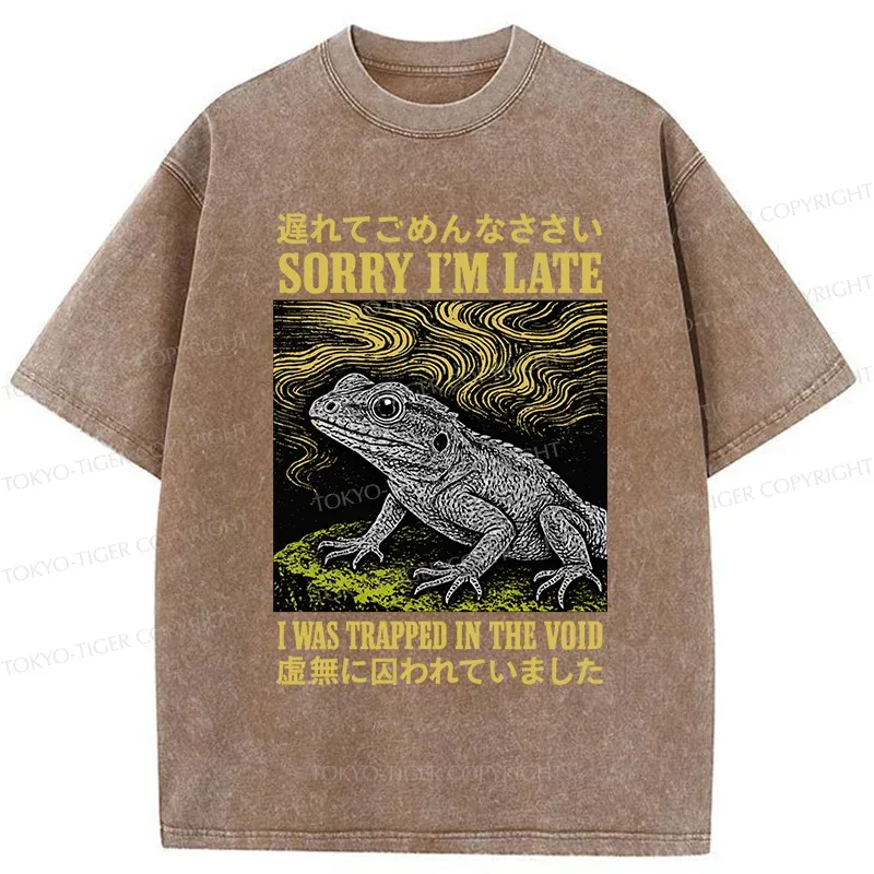 Tokyo-Tiger Lizard Trapped In The Void Washed T-Shirt