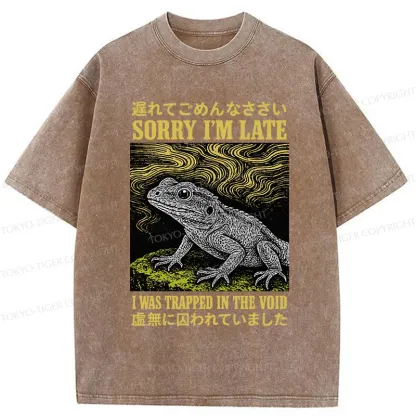 Tokyo-Tiger Lizard Trapped In The Void Washed T-Shirt