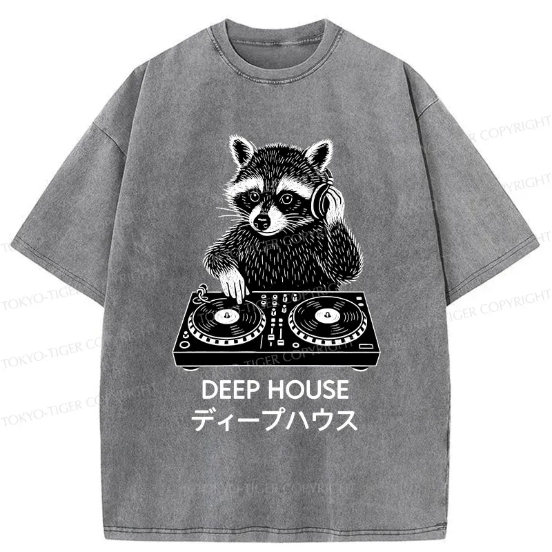 Tokyo-Tiger DJ Raccoon Washed T-Shirt