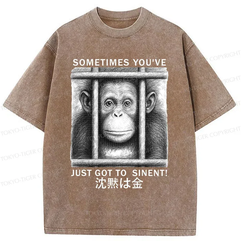 Tokyo-Tiger Silent Gorilla Washed T-Shirt