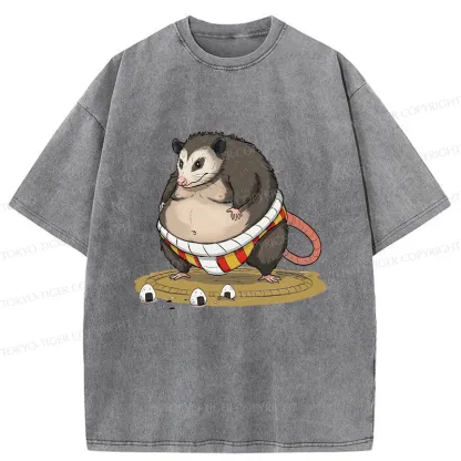 Tokyo-Tiger Opossum Sumo Washed T-Shirt