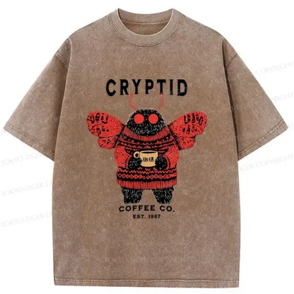 Tokyo-Tiger Mothman Coffee Washed T-Shirt