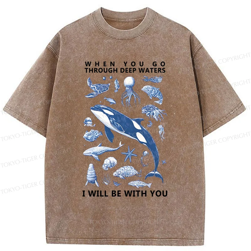 Tokyo-Tiger Deep Sea Creatures Washed T-Shirt