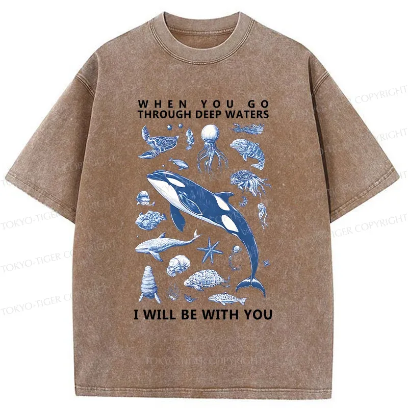 Tokyo-Tiger Deep Sea Creatures Washed T-Shirt