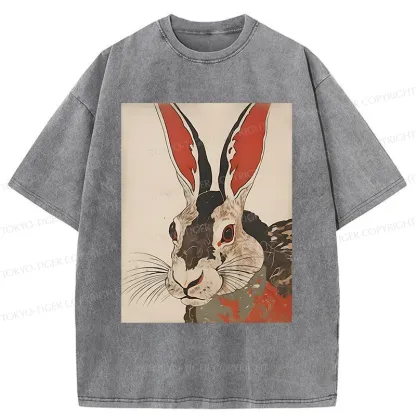 Tokyo-Tiger Vintage Japanese Rabbit Washed T-Shirt
