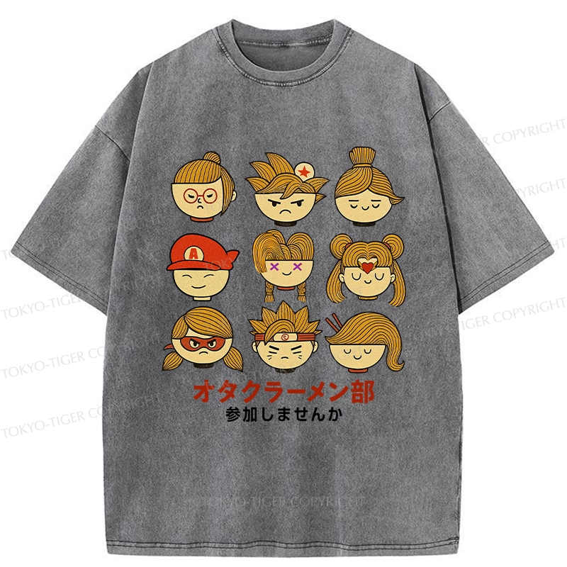 Tokyo-Tiger Otaku Ramen Club Washed T-Shirt
