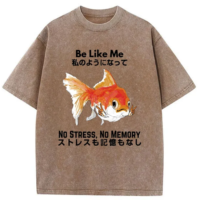 Tokyo-Tiger Live Like A Fish Washed T-Shirt
