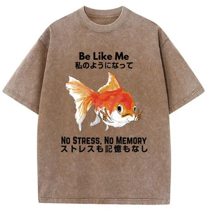 Tokyo-Tiger Live Like A Fish Washed T-Shirt