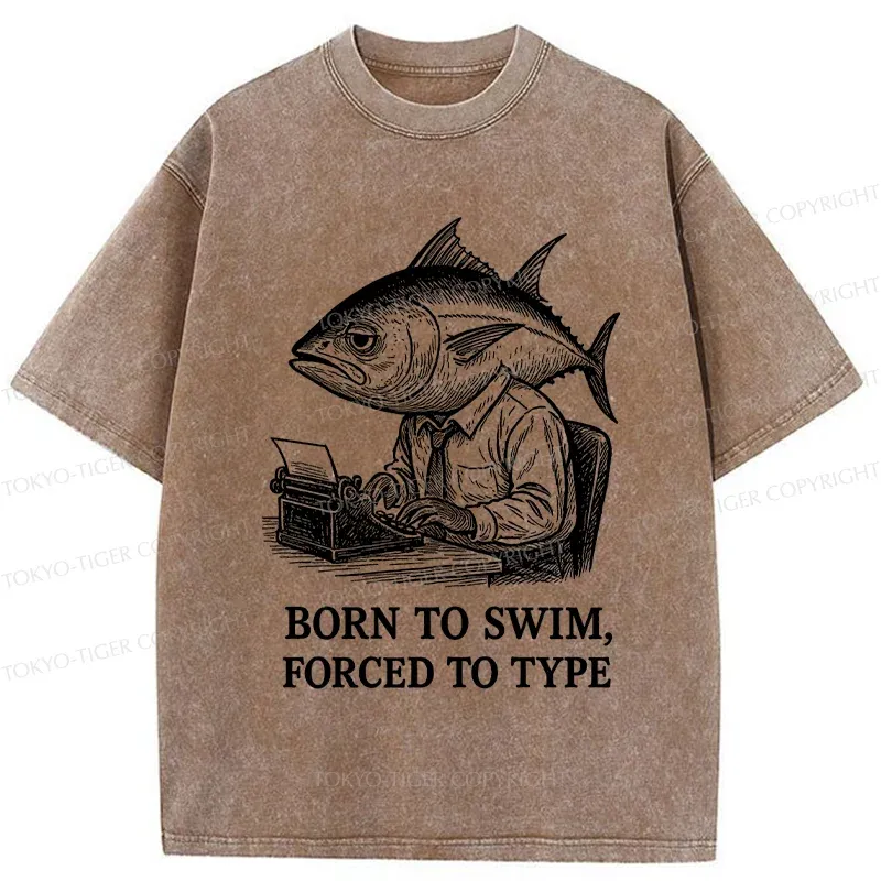 Tokyo-Tiger Tuna At Work Washed T-Shirt