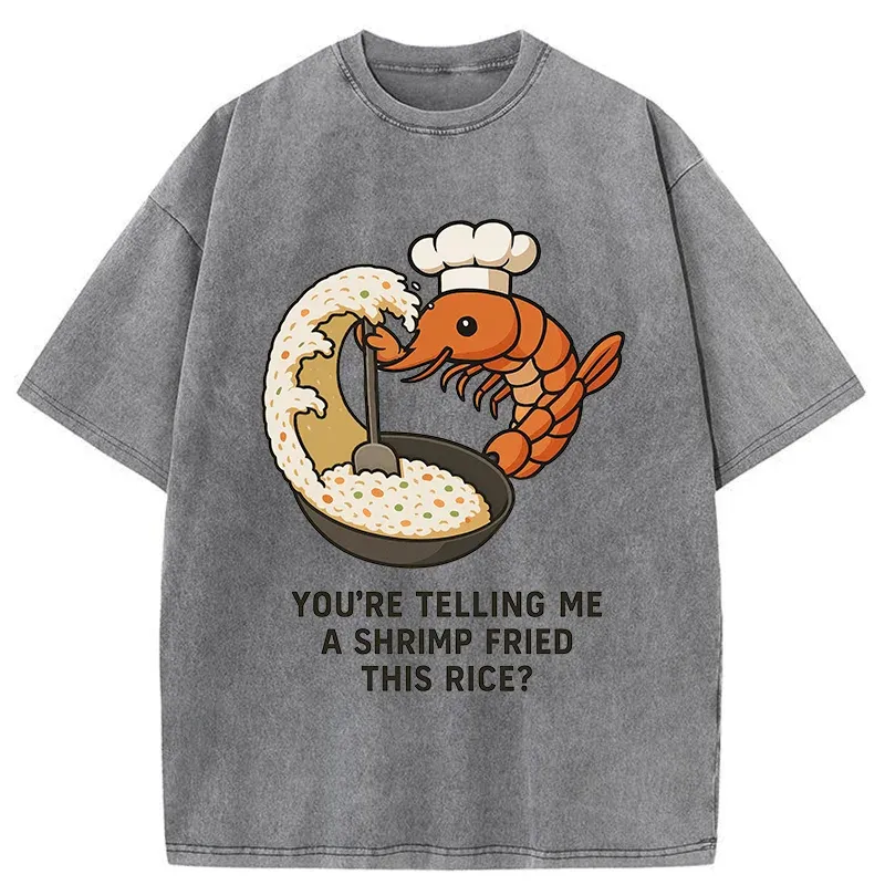 Tokyo-Tiger Shrimp Fried Rice Washed T-Shirt