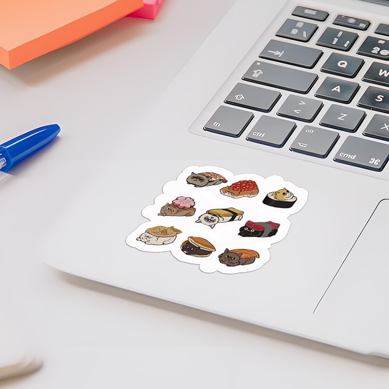 Tokyo-Tiger Cute Cat Sushi Sticker