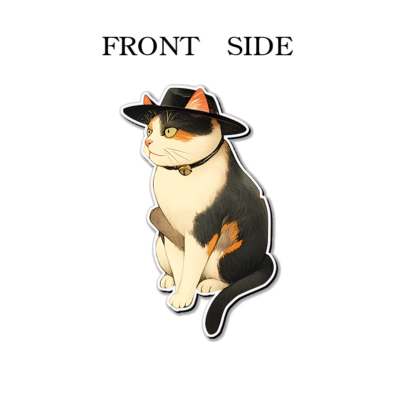 Tokyo-Tiger Hat-Wearing Cat Fridge Magnet