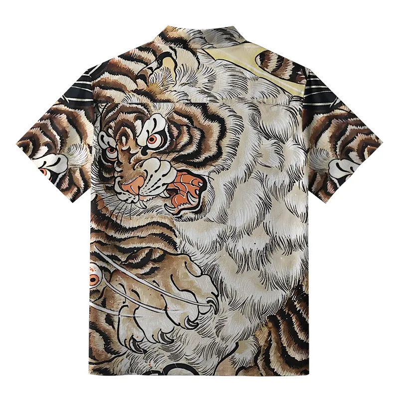 Tokyo-Tiger Fierce Tiger Roar Button-up Shirt