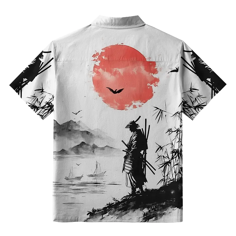 Tokyo-Tiger Samurai At Sunset Button-up Shirt