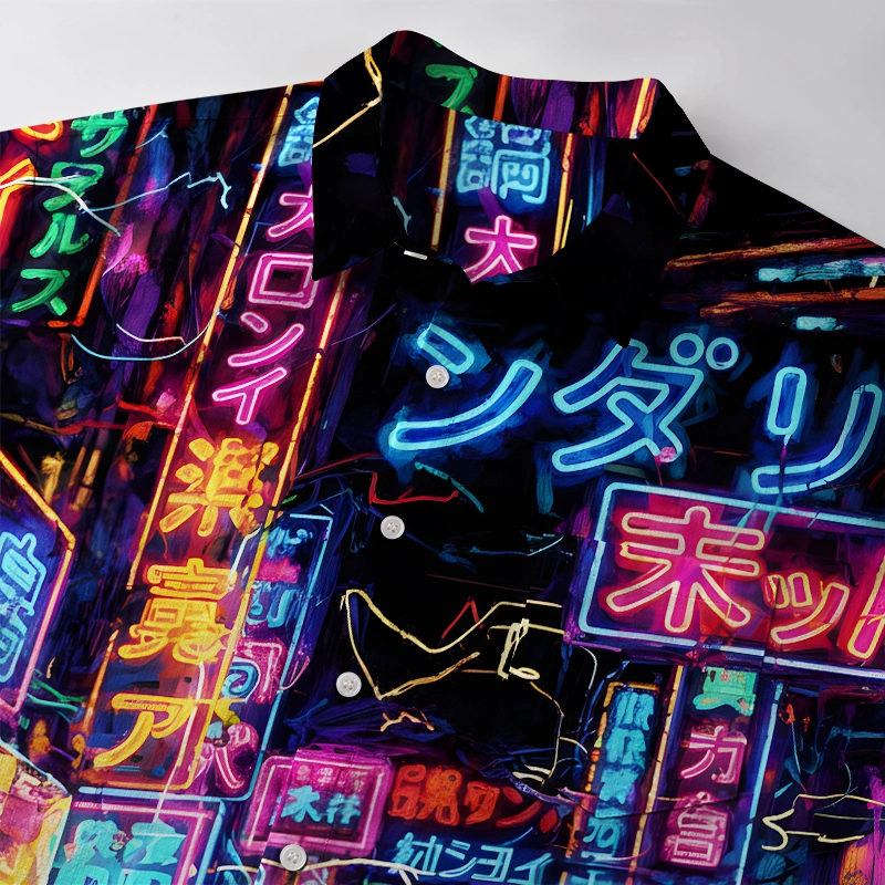 Tokyo-Tiger Tokyo Street Scene Button-up Shirt