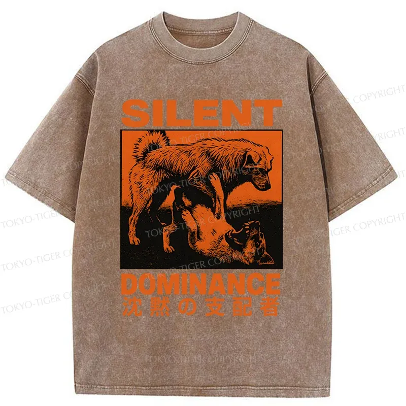 Tokyo-TigerSilent Dog King Washed T-Shirt