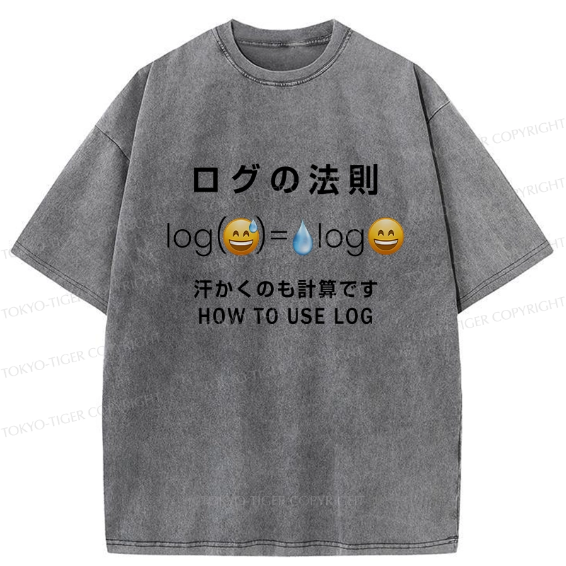 Tokyo-Tiger Funny How To Use Log Washed T-Shirt