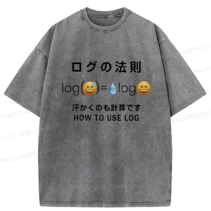 Tokyo-Tiger Funny How To Use Log Washed T-Shirt