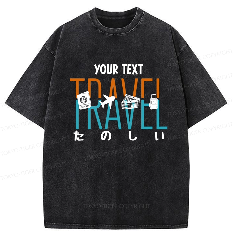 Tokyo-Tiger Your Travel Destination Washed T-Shirt