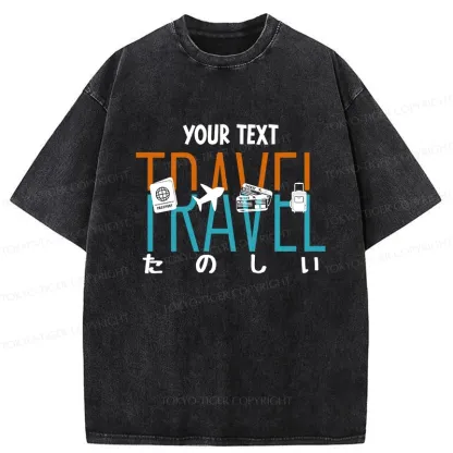 Tokyo-Tiger Your Travel Destination Washed T-Shirt