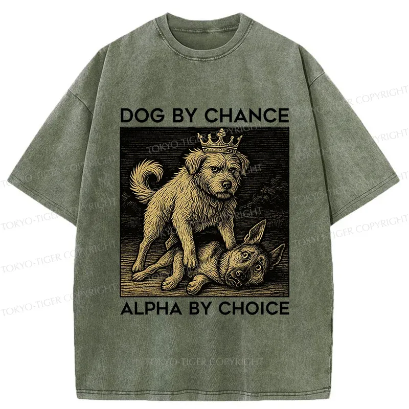 Tokyo-Tiger Birth Of The Dog King Washed T-Shirt