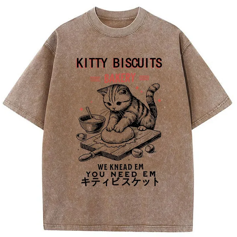 Tokyo-Tiger Cat Bakery Washed T-Shirt