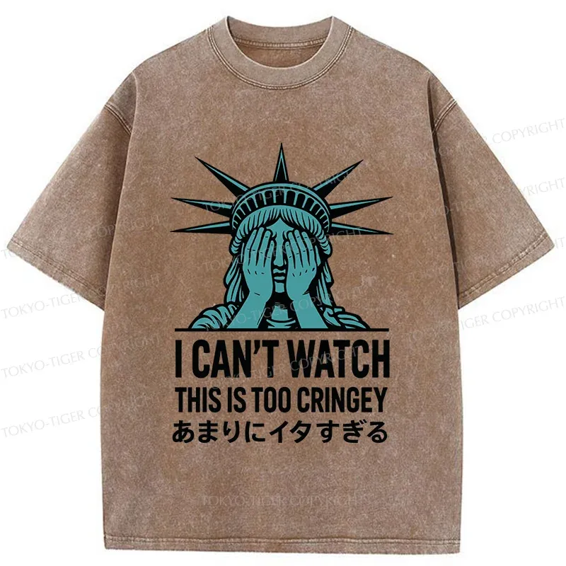 Tokyo-Tiger Shy Statue Washed T-Shirt
