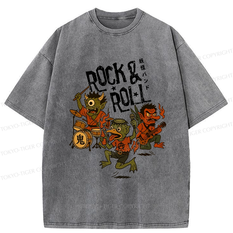 Tokyo-Tiger Yokai Band Washed T-Shirt