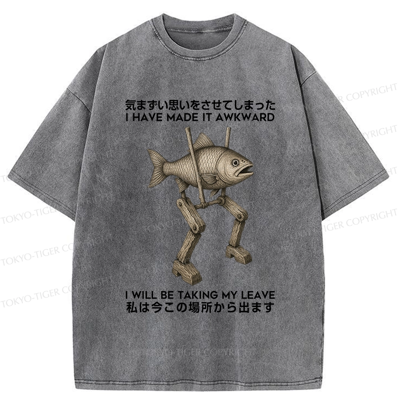 Tokyo-Tiger I Have Made It Awkward Washed T-Shirt