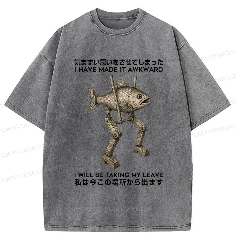 Tokyo-Tiger I Have Made It Awkward Washed T-Shirt