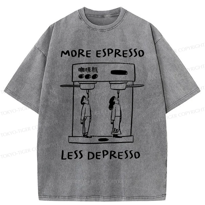 Tokyo-Tiger Automatic Coffee Machine Washed T-Shirt