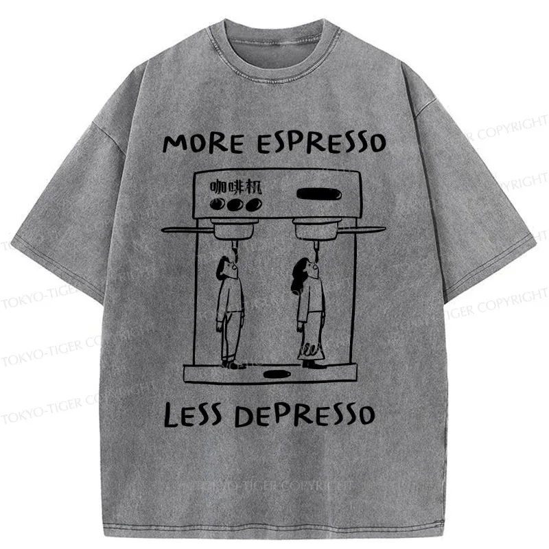 Tokyo-Tiger Automatic Coffee Machine Washed T-Shirt
