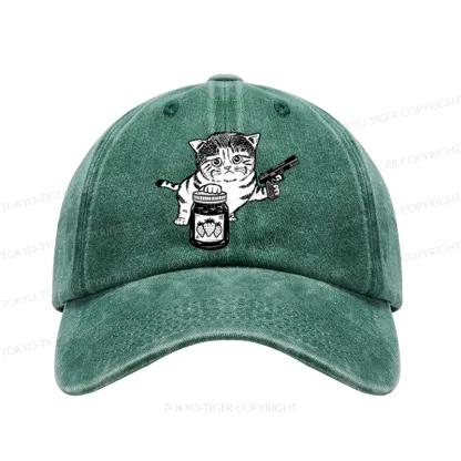Tokyo-Tiger Strawberry Jam Cat Washed Cap