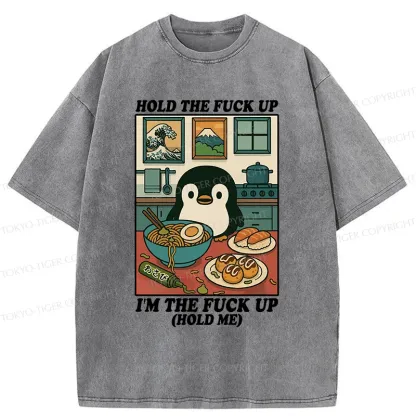 Tokyo-Tiger Troublesome Penguin Washed T-Shirt