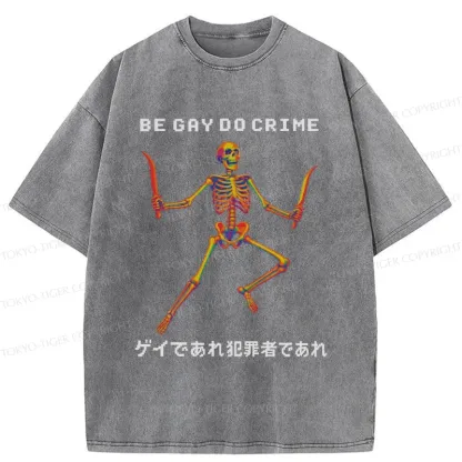 Tokyo-Tiger Funny Gay Doctor Washed T-Shirt