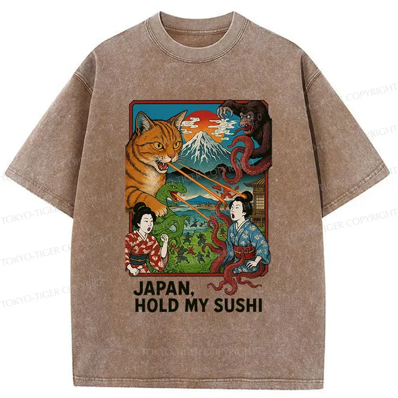 Tokyo-Tiger Monster War Washed T-Shirt