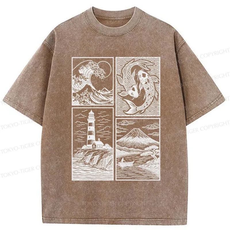 Tokyo-Tiger Japan Is Calling Me Washed T-Shirt