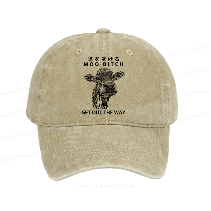 Tokyo-Tiger Funny Cow Washed Cap