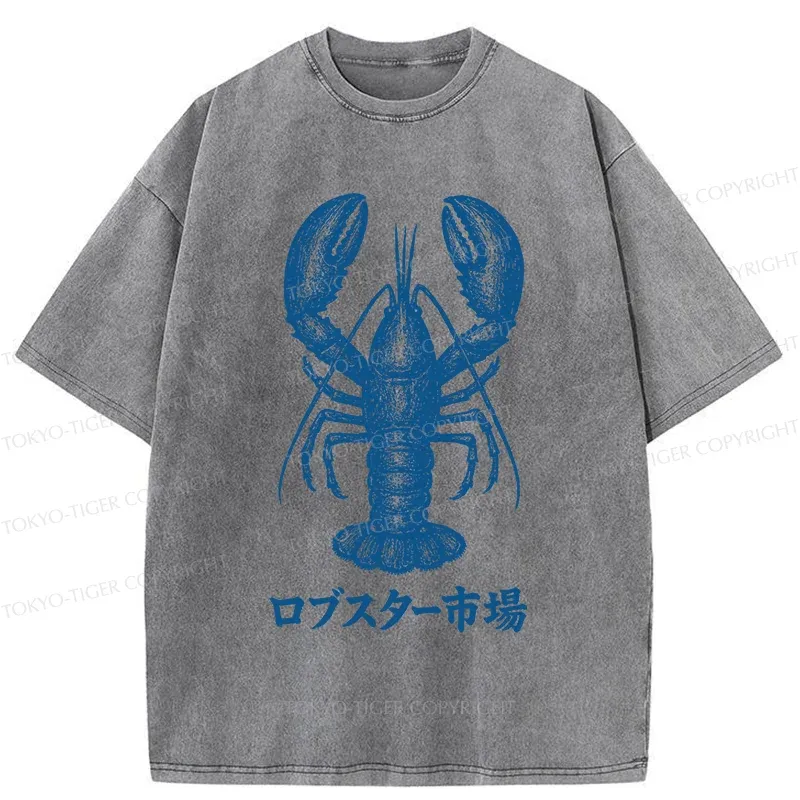 Tokyo-Tiger Lobster Market Washed T-Shirt