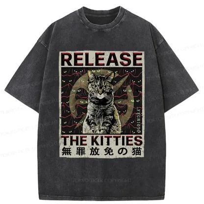 Tokyo-Tiger Release The Cat Washed T-Shirt