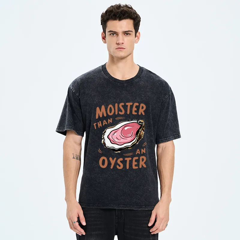 Tokyo-Tiger Oyster Funny Washed T-Shirt