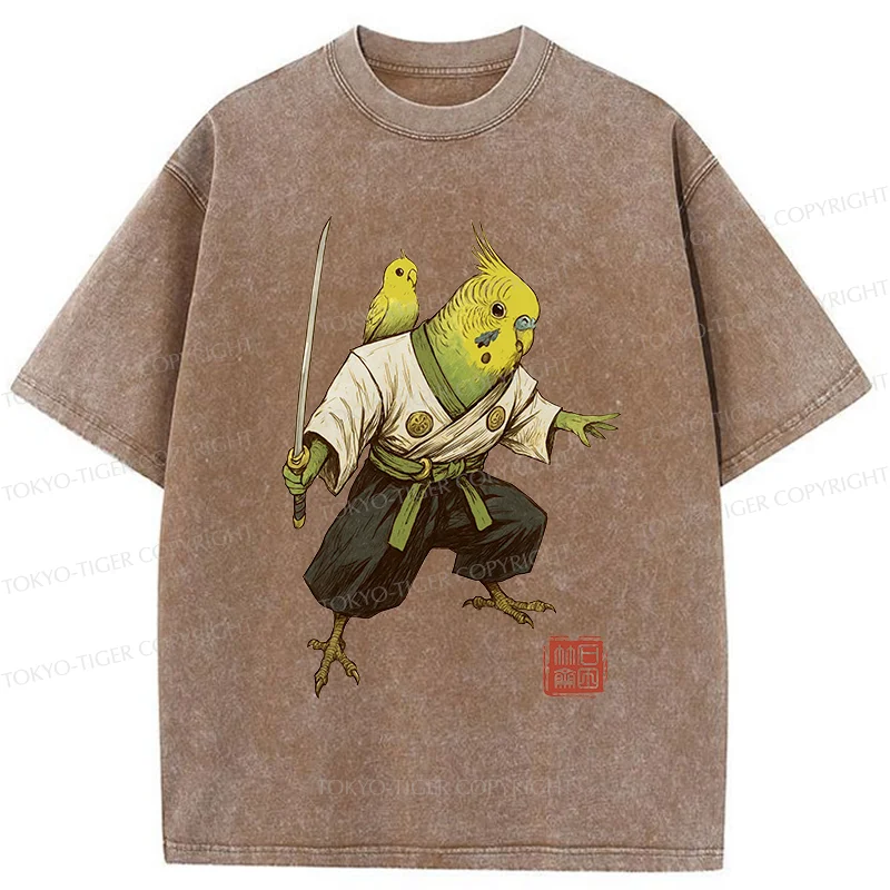 Tokyo-Tiger Parro Samurai Washed T-Shirt